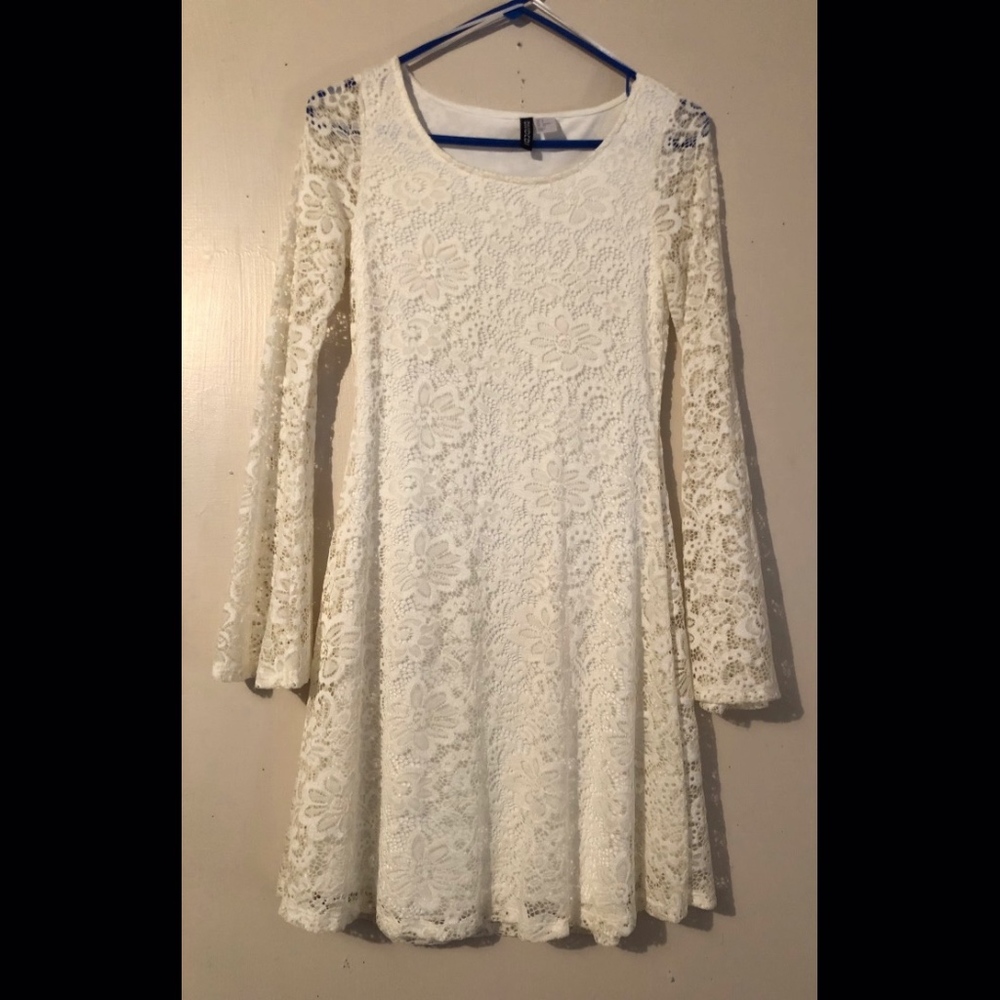 H&M White Lace Dress Small